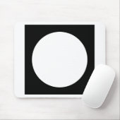 Tapis De Souris Cercle noir et blanc, conception géométrique simpl (Avec souris)