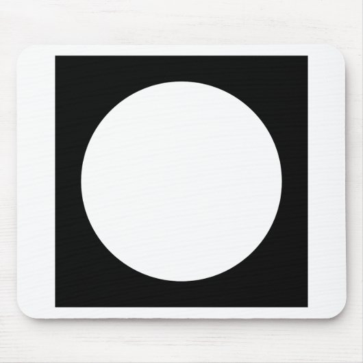 Tapis De Souris Cercle noir et blanc, conception géométrique simpl (Devant)