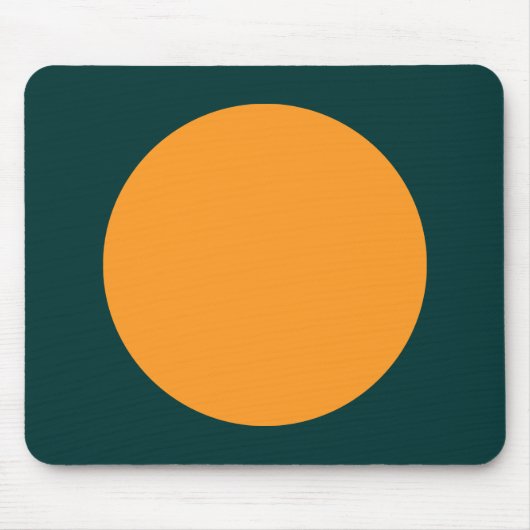 Tapis De Souris Cercle - Orange clair avec Vert Dk (Devant)
