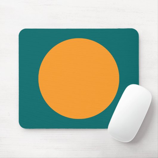 Tapis De Souris Cercle - Orange clair avec Vert mousse (Avec souris)