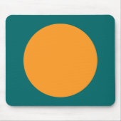 Tapis De Souris Cercle - Orange clair avec Vert mousse (Devant)