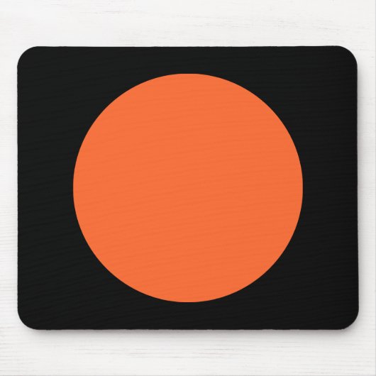 Tapis De Souris Cercle - Orange d'automne avec noir (Devant)