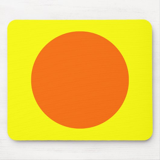 Tapis De Souris Cercle - orange et jaune (Devant)