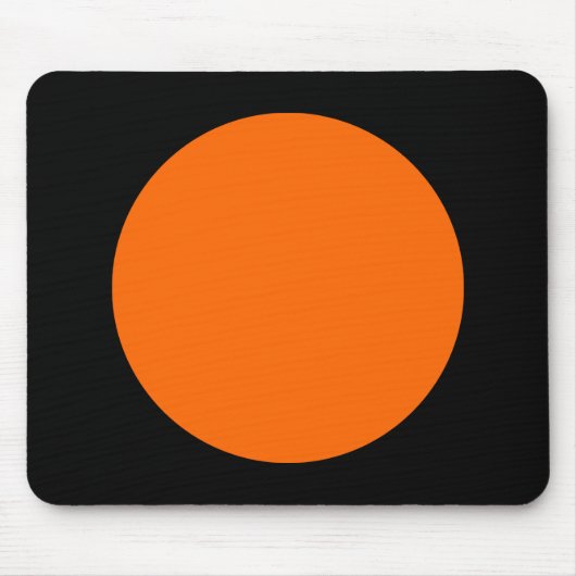 Tapis De Souris Cercle - orange et noir (Devant)