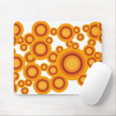 Tapis De Souris cercle orange pastel (Avec souris)
