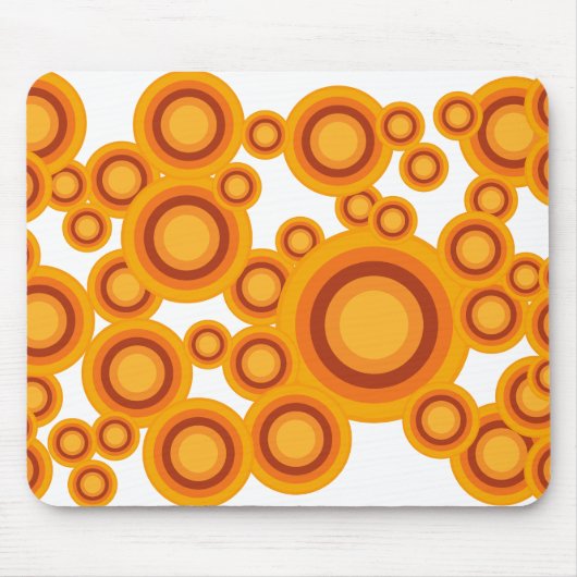 Tapis De Souris cercle orange pastel (Devant)