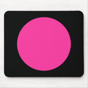 Tapis De Souris Cercle - rose et noir chaud