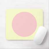 Tapis De Souris Cercle - rose pâle avec jaune pâle (Avec souris)