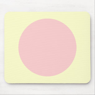 Tapis De Souris Cercle - rose pâle avec jaune pâle