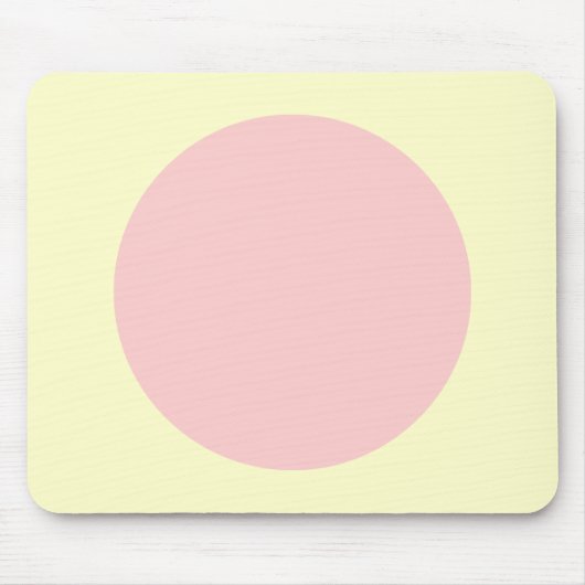Tapis De Souris Cercle - rose pâle avec jaune pâle (Devant)
