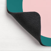 Tapis De Souris Cercle - rose pâle avec vert mousse (Coin)