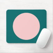 Tapis De Souris Cercle - rose pâle avec vert mousse (Avec souris)