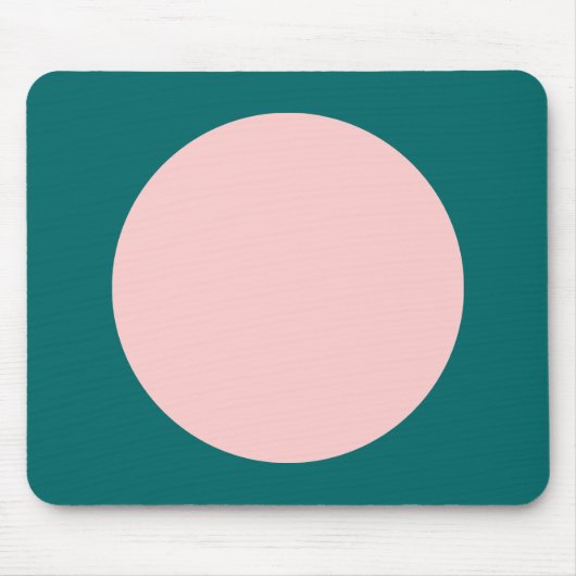 Tapis De Souris Cercle - rose pâle avec vert mousse (Devant)