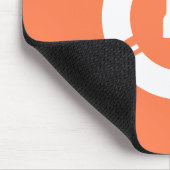 Tapis De Souris Cercle SciFi Futuriste Avec Corail Monogramme Pers (Coin)