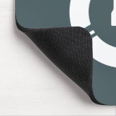 Tapis De Souris Cercle SciFi Futuriste Avec Gris Monogramme Person (Coin)