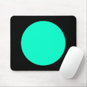 Tapis De Souris Cercle - Turquoise et Noir (Avec souris)