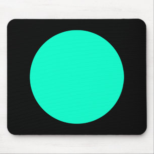 Tapis De Souris Cercle - Turquoise et Noir
