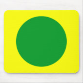 Tapis De Souris Cercle - Vert herbe et Jaune (Devant)