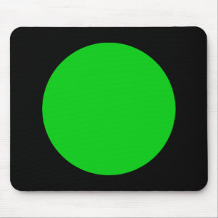 Tapis De Souris Cercle - Vert printemps et noir