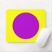 Tapis De Souris Cercle - violet et jaune (Avec souris)