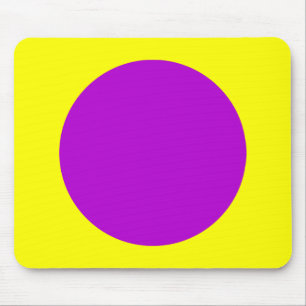 Tapis De Souris Cercle - violet et jaune