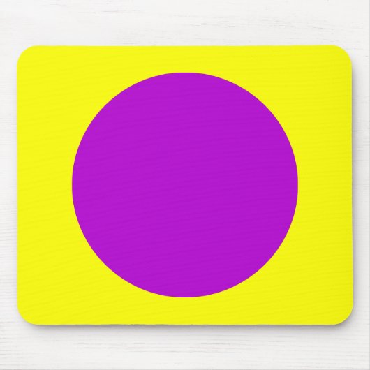 Tapis De Souris Cercle - violet et jaune (Devant)