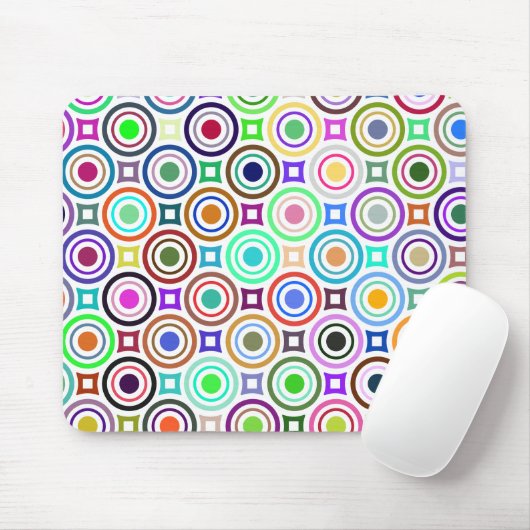 Tapis De Souris Cercles Abstraits (Avec souris)