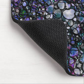 Tapis De Souris Cercles Abstraits dessinés à la main, Bleu, Violet (Coin)