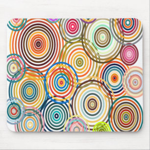 Tapis De Souris Cercles arc-en-ciel