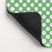 Tapis De Souris Cercles blancs en cascade sur fond vert citron (Coin)