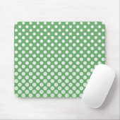 Tapis De Souris Cercles blancs en cascade sur fond vert citron (Avec souris)