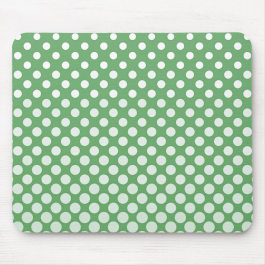 Tapis De Souris Cercles blancs en cascade sur fond vert citron (Devant)