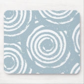 Tapis De Souris Cercles bleus et blancs Abstraits (Devant)