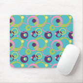 Tapis De Souris Cercles bleus funky Mousepad (Avec souris)