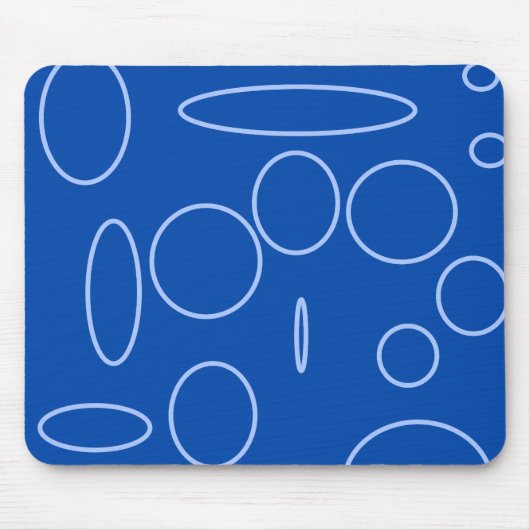 Tapis De Souris Cercles bleus Mousepad (Devant)