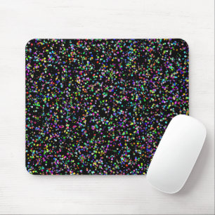 Tapis De Souris Cercles colorés bulles sur motif unique noir