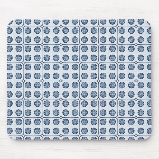 Tapis De Souris Cercles de charme rétro Mousepad, bleu marine (Devant)