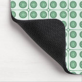 Tapis De Souris Cercles de charme rétro Mousepad, Vert foncé (Coin)