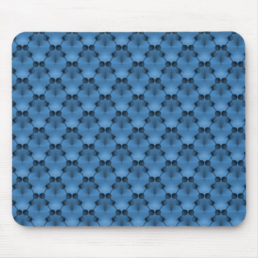 Tapis De Souris Cercles de funk rétro bleu vif Mousepad (Devant)