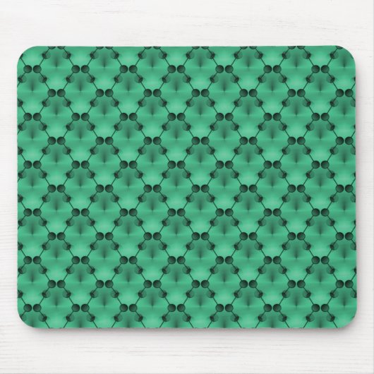 Tapis De Souris Cercles de funk rétro vert Mint Mousepad (Devant)