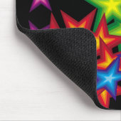Tapis De Souris Cercles d'étoiles vifs (Coin)