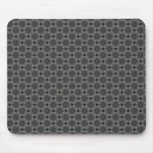 Tapis De Souris Cercles élégants gris foncé Mousepad (Devant)