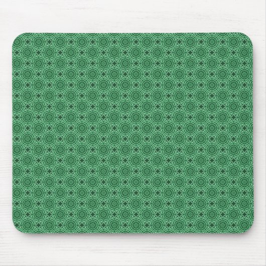 Tapis De Souris Cercles Élégants Vert Forêt Mousepad (Devant)