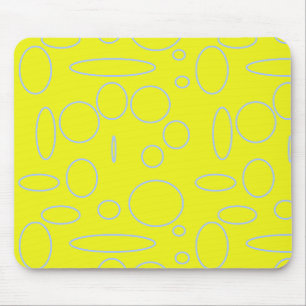 Tapis De Souris Cercles et boucles jaunes