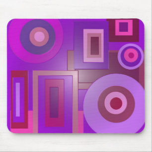 Tapis De Souris cercles et carrés pourpres