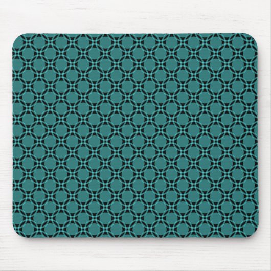 Tapis De Souris Cercles funky turquoises Mousepad (Devant)