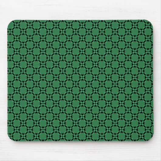 Tapis De Souris Cercles funky Vert Vibrant Mousepad (Devant)