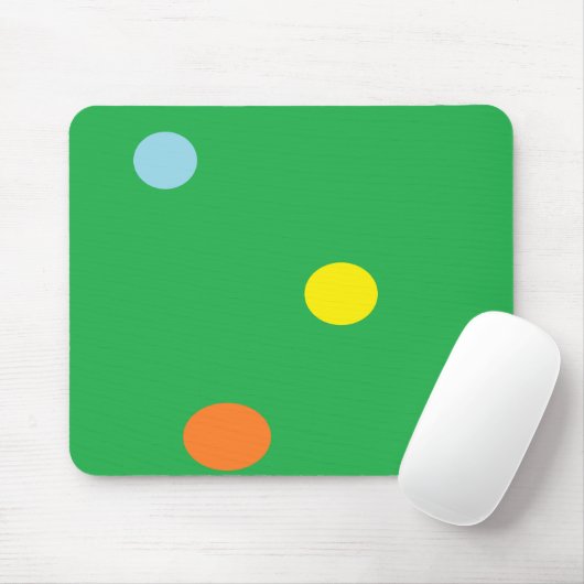 Tapis De Souris Cercles multicolores en vert (Avec souris)