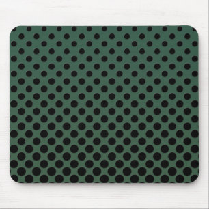 Tapis De Souris Cercles noirs en cascade sur fond vert foncé