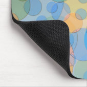Tapis De Souris Cercles Pastel Superposés Design Moderne (Coin)
